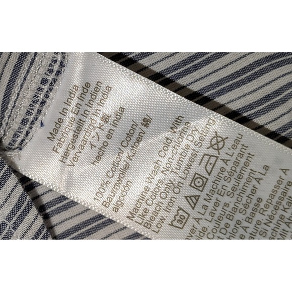 J Crew‎ Striped Ruffle Sleeve Top XXS  Blue White Blouse NWOT - Picture 9 of 9